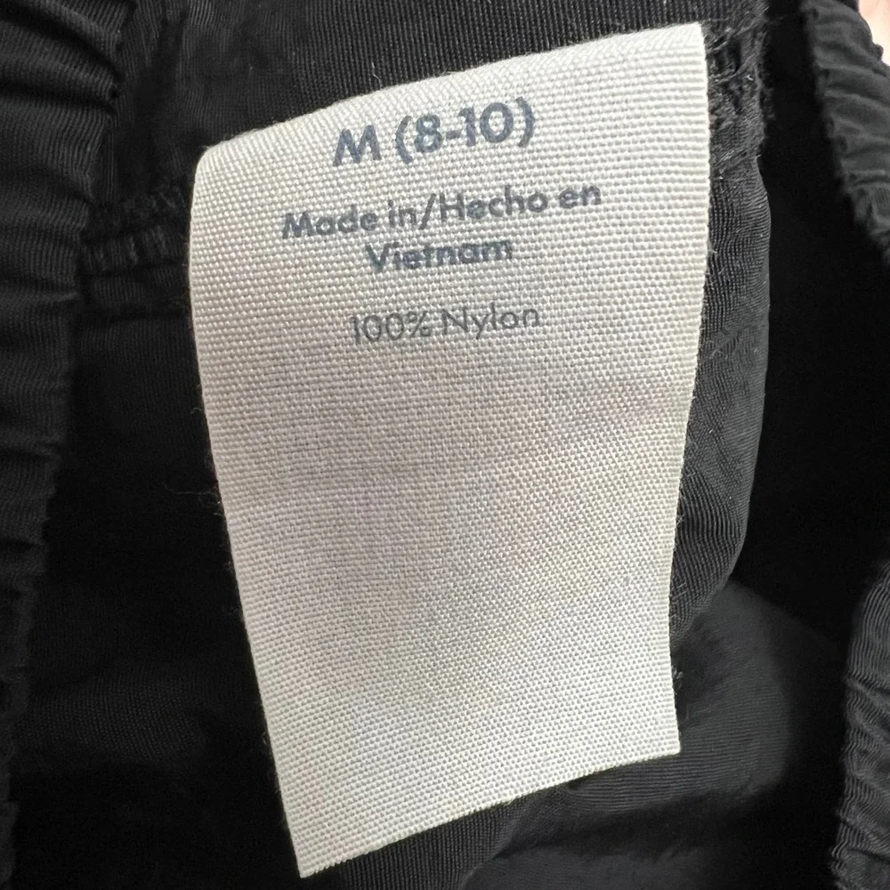 No Boundaries Black Nylon Cargo Pants Drawstring Size M NOBO Gorpcore Y2K Womens